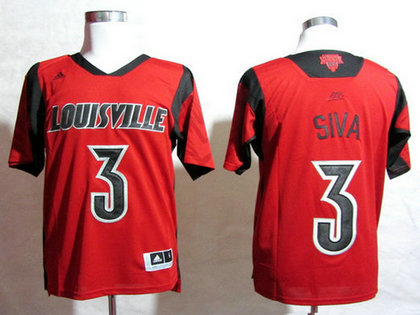 Louisville Cardinals #3 Peyton Siva March Madness Red Jersey