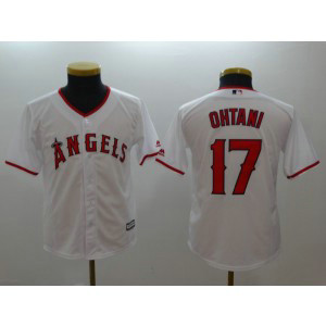 MLB Angels 17 Shohei Ohtani White Cool Base Youth Jersey