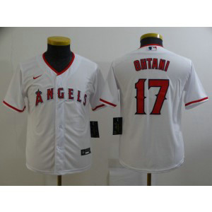 MLB Angels 17 Shohei Ohtani White Nike Cool Base Youth Jersey