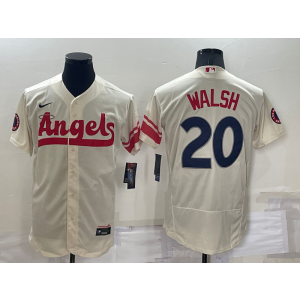 MLB Angels 20 Jared Walsh Cream 2021 City Connect Nike Flexbase Men Jersey