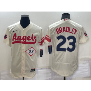 MLB Angels 23 Archie Bradley Cream 2021 City Connect Flexbase Men Jersey