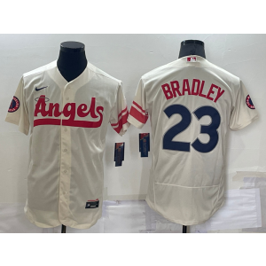 MLB Angels 23 Archie Bradley Cream 2021 City Connect Nike Flexbase Men Jersey