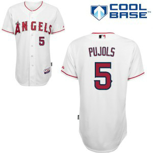 MLB Angels 5 Albert Pujols White Youth Jersey