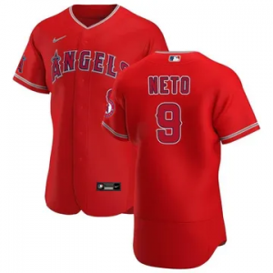 MLB Angels 9 Zach Neto Red Nike Cool Base Men Jersey