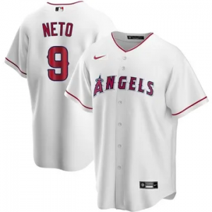 MLB Angels 9 Zach Neto White Nike Cool Base Men Jersey