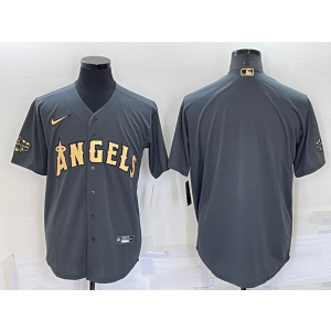 MLB Angels Blank Charcoal 2022 All-Star Nike Cool Base Men Jersey