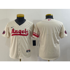 MLB Angels Blank Cream 2021 City Connect Cool Base Youth Jersey
