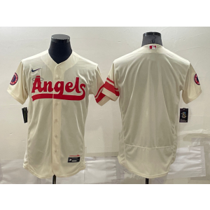 MLB Angels Blank Cream 2021 City Connect Flexbase Men Jersey
