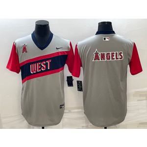 MLB Angels Blank Grey Baseball Nike Men Jersey