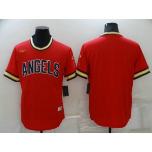 MLB Angels Blank Red Nike Cool Base Men Jersey