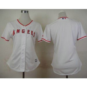 MLB Angels Blank White Fashion Women Jersey