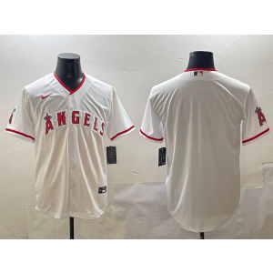 MLB Angels Blank White Nike Cool Base Men Jersey