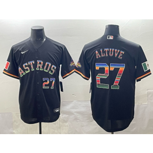 MLB Astors 27 Atuve Black Rainbowl Nike Cool Base Men Jersey