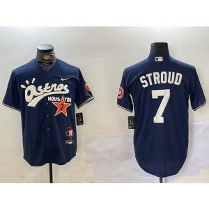 MLB Astors 7 Stroud Navy Nike Cool Base Men Jersey