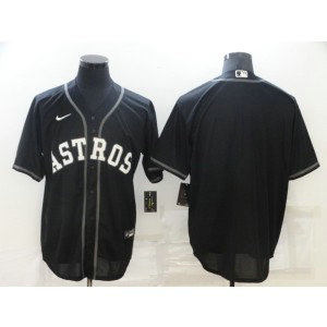 MLB Astors Blank Black Nike Cool Base Men Jersey