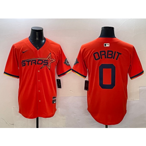 MLB Astros 0 Kaleb Ort Orange Nike Cool Base Men Jersey
