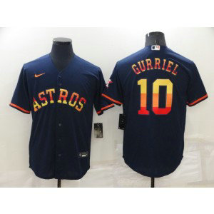 MLB Astros 10 Yuli Gurriel Rainbow Nike New Cool Base Men Jersey
