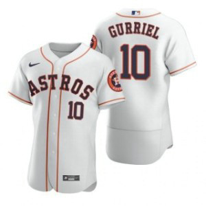 MLB Astros 10 Yuli Gurriel White Nike Flexbase Men Jersey
