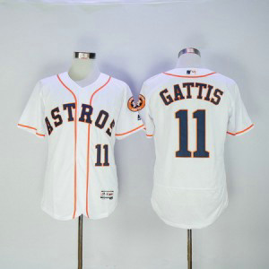MLB Astros 11 Evan Gattis White 2016 Flexbase Men Jersey