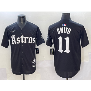 MLB Astros 11 Smith New Black Nike Cool Base Men Jersey