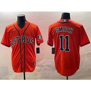 MLB Astros 11 Smith Orange Nike Cool Base Men Jersey