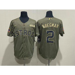 MLB Astros 2 Alex Bregman 2021 Salute To Service Cool Base Men Jersey