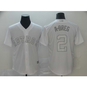 MLB Astros 2 Alex Bregman A-Breg White 2019 Players Weekend Player Men Jersey
