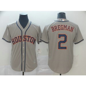 MLB Astros 2 Alex Bregman Gray Cool Base Men Jersey
