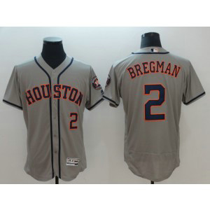 MLB Astros 2 Alex Bregman Grey New Flexbase Men Jersey