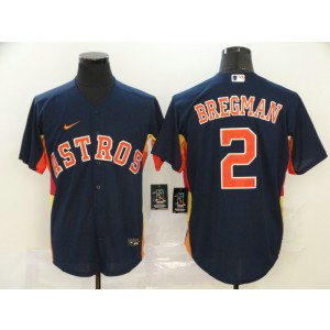 MLB Astros 2 Alex Bregman Navy 2020 Nike Cool Base Men Jersey