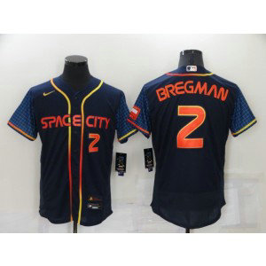 MLB Astros 2 Alex Bregman Navy 2022 City Connect Nike FlexBase Men Jersey