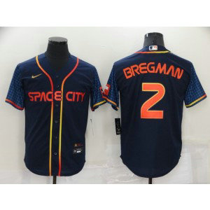 MLB Astros 2 Alex Bregman Navy 2022 City Connect Nike New Cool Base Men Jersey