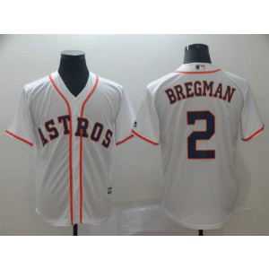 MLB Astros 2 Alex Bregman White Cool Base Men Jersey