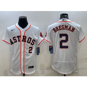 MLB Astros 2 BREGMAN White Nike Flexbase Men Jersey