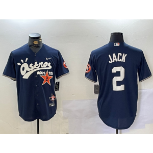 MLB Astros 2 Jack Navy Nike Cool Base Men Jersey