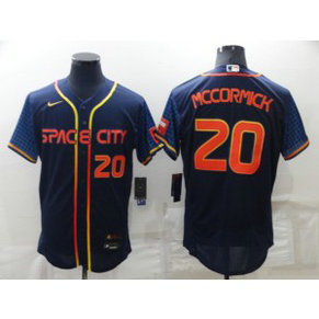 MLB Astros 20 Chas McCormick Navy 2022 City Connect Nike FlexBase Men Jersey