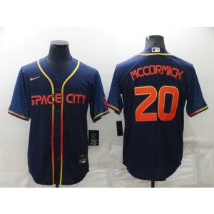 MLB Astros 20 Chas McCormick Navy 2022 City Connect Nike New Cool Base Men Jersey