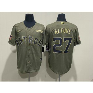 MLB Astros 27 Jose Altuve 2021 Salute To Service Cool Base Men Jersey
