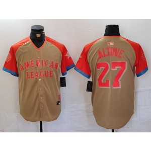 MLB Astros 27 Jose Altuve Cream 2024 All-Star Nike Cool Base Men Jersey