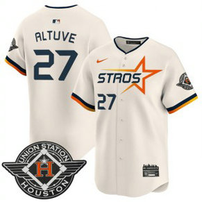 MLB Astros 27 Jose Altuve Cream 2025 City Connect Nike Cool Base Men Jersey