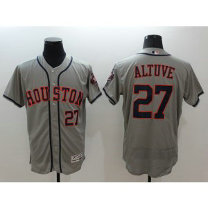MLB Astros 27 Jose Altuve Grey Flexbase Men Jersey
