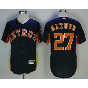 MLB Astros 27 Jose Altuve Navy Flexbase Men Jersey