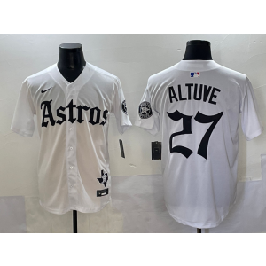 MLB Astros 27 Jose Altuve New White Nike Cool Base Men Jersey