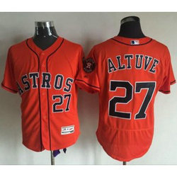 MLB Astros 27 Jose Altuve Orange Flexbase Men Jersey