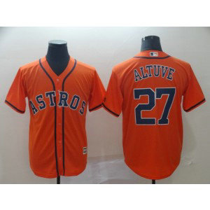 MLB Astros 27 Jose Altuve Orange New Cool Base Men Jersey