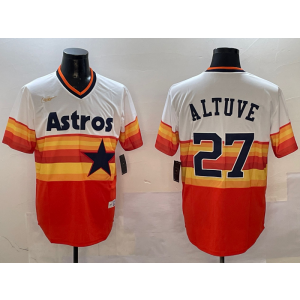MLB Astros 27 Jose Altuve Orange Nike Cool Base Men Jersey