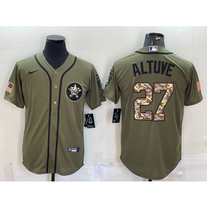 MLB Astros 27 Jose Altuve Salute To Service Nike Cool Base Men Jersey