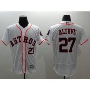 MLB Astros 27 Jose Altuve White Flexbase Men Jersey