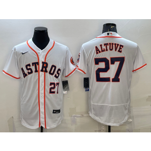 MLB Astros 27 Jose Altuve White Nike Flexbase Men Jersey