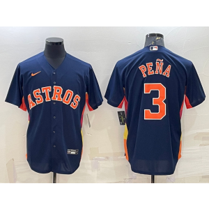 MLB Astros 3 Jeremy Pena Navy Nike Cool Base Men Jersey